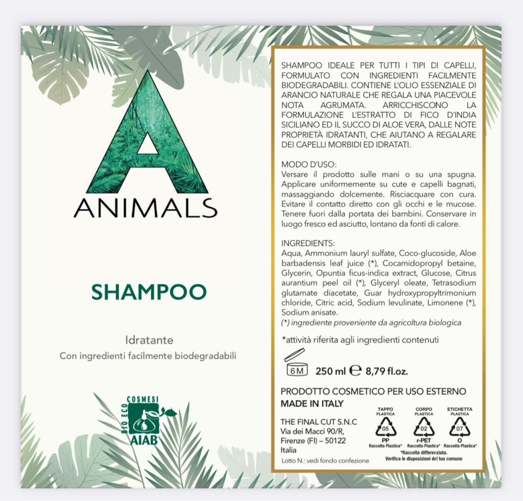 SHAMPOO BIODEGRADABILE  ALOE /FICO D'INDIA