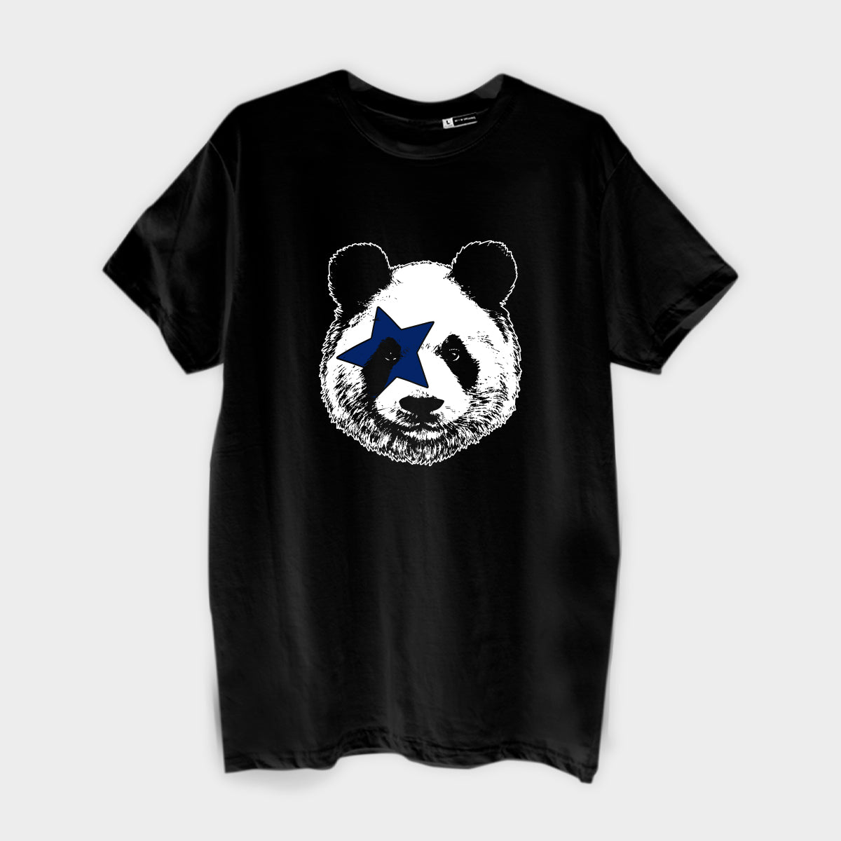 T-SHIRT PANDA  MANICA CORTA-COLORI BIANCO NERO