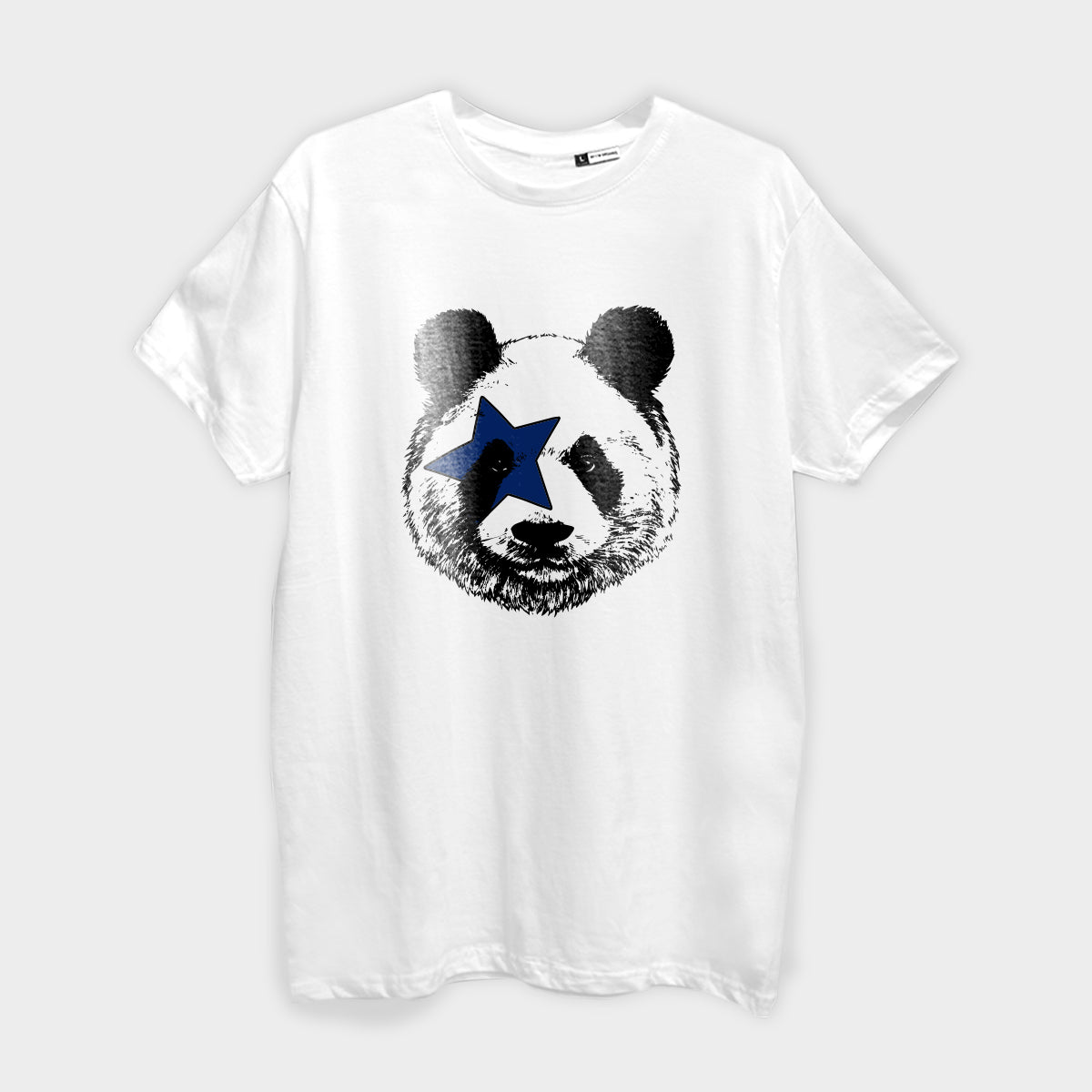 T-SHIRT PANDA  MANICA CORTA-COLORI BIANCO NERO