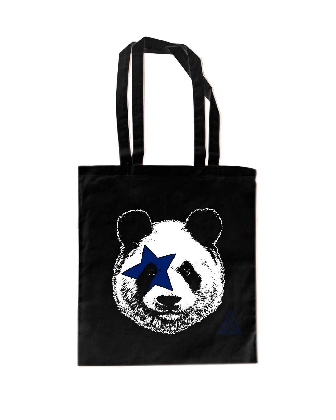 TOTE BAG PANDA  100% COTTON BIO-COLORI BIANCO-NERO
